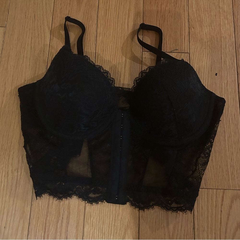 Lace black crop la senza size small